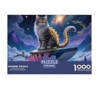 Siberian Cat Puzzles 1000 Pieces for Adults Educational Games Cute Cat Challenging Puzzles Gifts for Men38x26cm/1000pcs