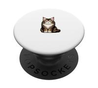 Siberian Cat Social Battery Critically Low Introvert Humor PopSockets Adhesive PopGrip