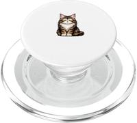 Siberian Cat Social Battery Critically Low Introvert Humor PopSockets PopGrip for MagSafe