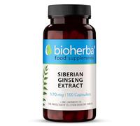 Siberian Ginseng 170 mg - 100 Capsules | Traditional Herbal Adaptogen for Energy and Daily Stress Support by BIOHERBA