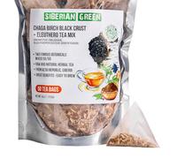Siberian Green Chaga Tea with Siberian Ginseng Root - 50Pcs Equal Ratio Natural Pure Tea Bags Siberian Golden Mountains Sourced