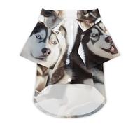 Siberian Huskies Dogs Dog Shirt for Dogs & Cats Breathable Short Sleeve Pet T-Shirt Lightweight Dog Summer Tops 3XL