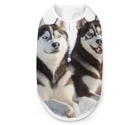 Siberian Huskies Dogs Dog Shirt for Dogs & Cats Soft Breathable Pet Vest T Shirt Lightweight Dog Tank Top 2XL