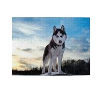 Siberian Husky 1,500 Pieces Puzzles for Adults-Wooden Jigsaw Puzzle for Adults Elderly