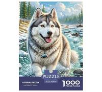 Siberian Husky 1000 Piece Adults Puzzle Kids Age Gifts Gifts Birthday Animal Difficult Impossible Challenging & Brainteasing 70x50cm/1000pcs