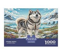 Siberian Husky 1000 Piece Jigsaw Puzzle Concentration Training Wall Decoration Gifts Travel Jigsaw Puzzle Eco-friendly 70x50cm/1000pcs