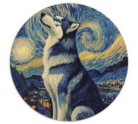 Siberian Husky 1000 Piece Jigsaw Puzzle For Adults Family Challenge Toys Stress Relief Puzzle Exercise The Memory of The Brain for Family Decorations 1000pcs (67.5x67.5cm)