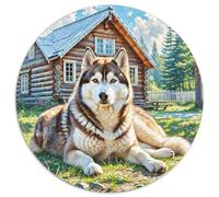 Siberian Husky 1000 Piece Jigsaw Puzzle for Women, Men Animal Theme Brainteasing Jigsaws Educational Games Great Gift 1000pcs (67.5x67.5cm)