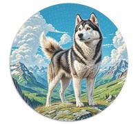 Siberian Husky 1000 Piece Jigsaw Puzzle for Women, Men Animal Theme Brainteasing Jigsaws Educational Games Fun Present & Activity 1000pcs (67.5x67.5cm)