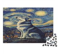 Siberian Husky 1000 Piece Jigsaw Puzzles for Adults 1000 Piece Adult Puzzles Learning Educational Toys Family Games Christmas Birthday Gifts for Toddler Children Kids Boys Girls Jigsaw Puzzle 1000pcs