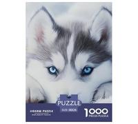 Siberian Husky 1000 Piece Jigsaw Puzzles for Adults And Kids with Extra Fun Challenges Home Decors Family Puzzle Game Birthday Gifts 38x26cm/1000pcs