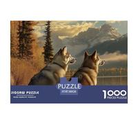 Siberian Husky 1000 Piece Jigsaw Puzzles for Adults Animal Fun Challenging Brainteasing Perfect for Relaxation Creativity 38x26cm/1000pcs