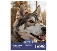 Siberian Husky 1000 Piece Jigsaw Puzzles for Adults with Extra Fun Challenges Cute Pets Home Decors Family Puzzle Game Birthday Gifts 70x50cm/1000pcs