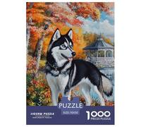 Siberian Husky 1000 Piece Jigsaw Puzzles for Adults with Extra Fun Challenges Home Decors Premium Box Packaging 70x50cm/1000pcs