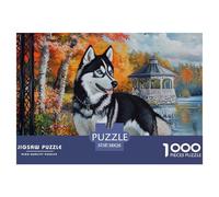 Siberian Husky 1000 Piece Puzzle for Adults And Children Animal Fun Challenging Jigsaw Perfect for Relaxation Educational Games 38x26cm/1000pcs