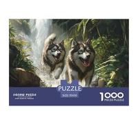 Siberian Husky 1000 Piece Puzzle For Adults And Kids Animal with Extra Fun Challenges Colourful Home Decoration 70x50cm/1000pcs