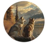 Siberian Husky 1000 Pieces Jigsaw Puzzles For Adults Educational Games Stress Relieving Entertainment Cultivate The Spirit of Teamwork for Family Decorations 1000pcs (67.5x67.5cm)