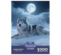 Siberian Husky 1000 Puzzles Adults Puzzle Adults Puzzle Gifts Birthday Animal Home Decoration Decompression 38x26cm/1000pcs