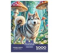 Siberian Husky 1000 Puzzles Adults Puzzle Kids Age Gifts Puzzle Game Animal Unique Gifts Challenge High Difficulty 70x50cm/1000pcs