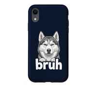 Siberian Husky Bruh Funny Dog Lover Meme Drama Art Tee Case for iPhone XR