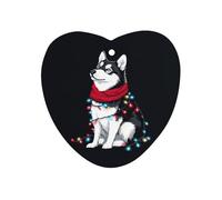 Siberian Husky Christmas Car Air Freshener Ocean Scent Long Lasting Tablets for Auto Hanging Fragrance