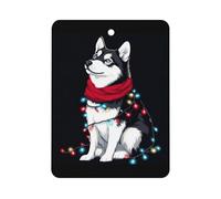 Siberian Husky Christmas Car Air Freshener Ocean Scent Long Lasting Tablets for Auto Hanging Fragrance