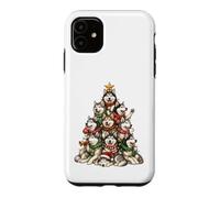 Siberian Husky Christmas Tree Winter Holiday Dog Crew Case for iPhone 11