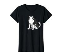 Siberian Husky Costume Arctic Dog Graphic Design Value Graphic T-Shirt, Women, Black, XL