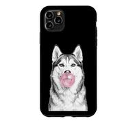 Siberian Husky Dog Blowing Bubble Gum Sketch Case for iPhone 11 Pro Max