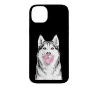 Siberian Husky Dog Blowing Bubble Gum Sketch Case for iPhone 14 Plus