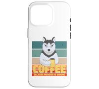 Siberian Husky Dog Coffee Drinker Because Murder is Wrong Case for iPhone 16 Pro