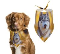 Siberian Husky Dog Dog Bandana Adjustable Pet Scarf Bib Cute Triangle Handkerchief for Dogs Cats Gifts