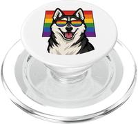 Siberian Husky dog, Gay Pride, Queer, LGBTQ+, PopSockets PopGrip for MagSafe
