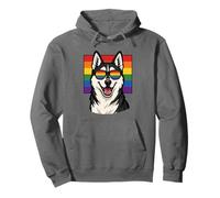 Siberian Husky dog, Gay Pride, Queer, LGBTQ+, Pullover Hoodie