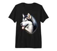 Siberian Husky Dog Portrait Premium T-Shirt