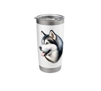 Siberian Husky Dog Portrait Stainless Steel Insulated Tumbler