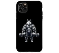 Siberian Husky Dog Powerlifting Weightlifting Gym Workout Case for iPhone 11 Pro Max