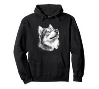 Siberian Husky Dog Sketch Art Pullover Hoodie