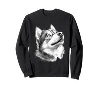 Siberian Husky Dog Sketch Art Sweatshirt