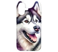Siberian Husky Dog Watercolor Artwork Case for iPhone 17