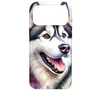 Siberian Husky Dog Watercolor Artwork Case for iPhone 17 Pro Max