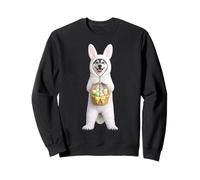 Siberian Husky Dog Wearing Easter Bunny Funny Cute Costume Sweatshirt