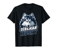 Siberian Husky Head in Strong Illustration Style T-Shirt