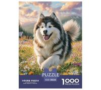 Siberian Husky Jigsaw Puzzle Siberian Husky 1000 Pieces - Colourful Educational Game for Adults & Kids | 38x26cm/1000pcs