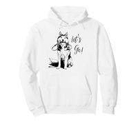 Siberian Husky “Let’s Go!” Design - Happy Husky Design Pullover Hoodie