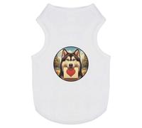 'Siberian Husky Love Note' Pet Dog/Cat T-Shirt (PT00151084)