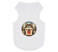 'Siberian Husky Love Note' Pet Dog/Cat T-Shirt (PT00151087)