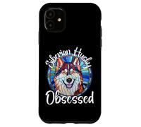 Siberian Husky Obsessed Dog Mom Puppy Colorful Pet Fur Case for iPhone 11