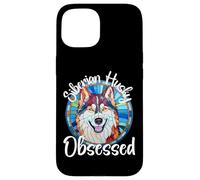 Siberian Husky Obsessed Dog Mom Puppy Colorful Pet Fur Case for iPhone 15