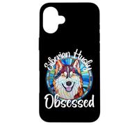 Siberian Husky Obsessed Dog Mom Puppy Colorful Pet Fur Case for iPhone 16 Plus